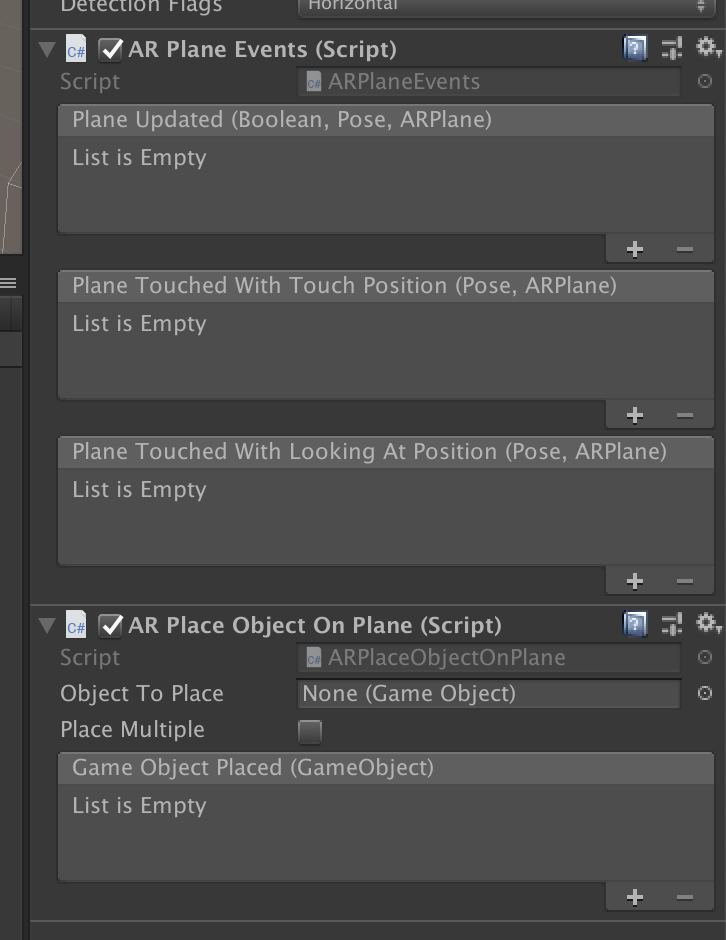 Screenshot of an inspector panel in Unity.